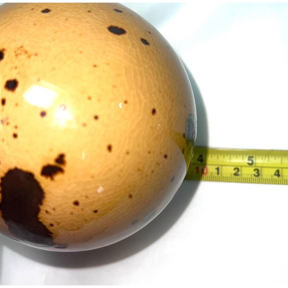 Better Homes and Gardens Ceramic Decorative Sphere Tan Brown Speckled Orb 4in - Picture 10 of 11